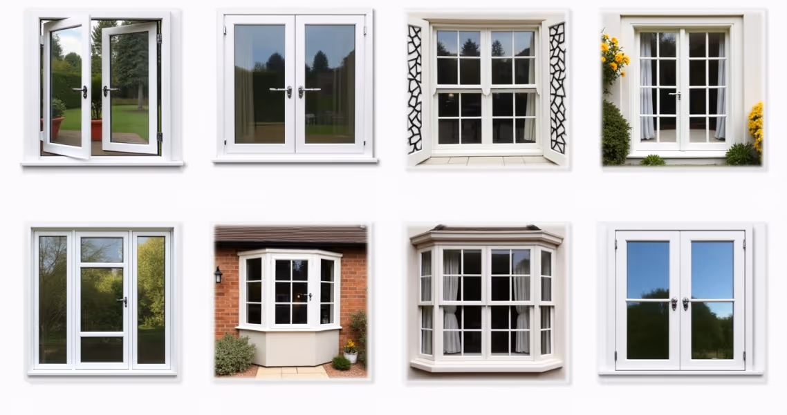 different style and design of windows